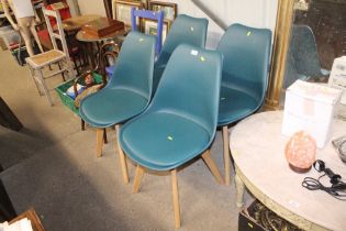 A set of four modern design dining chairs