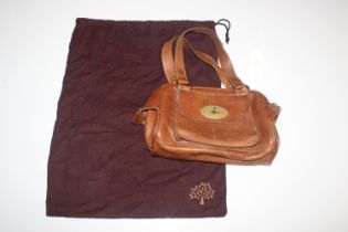 A Mulberry tan leather handbag with dust cover