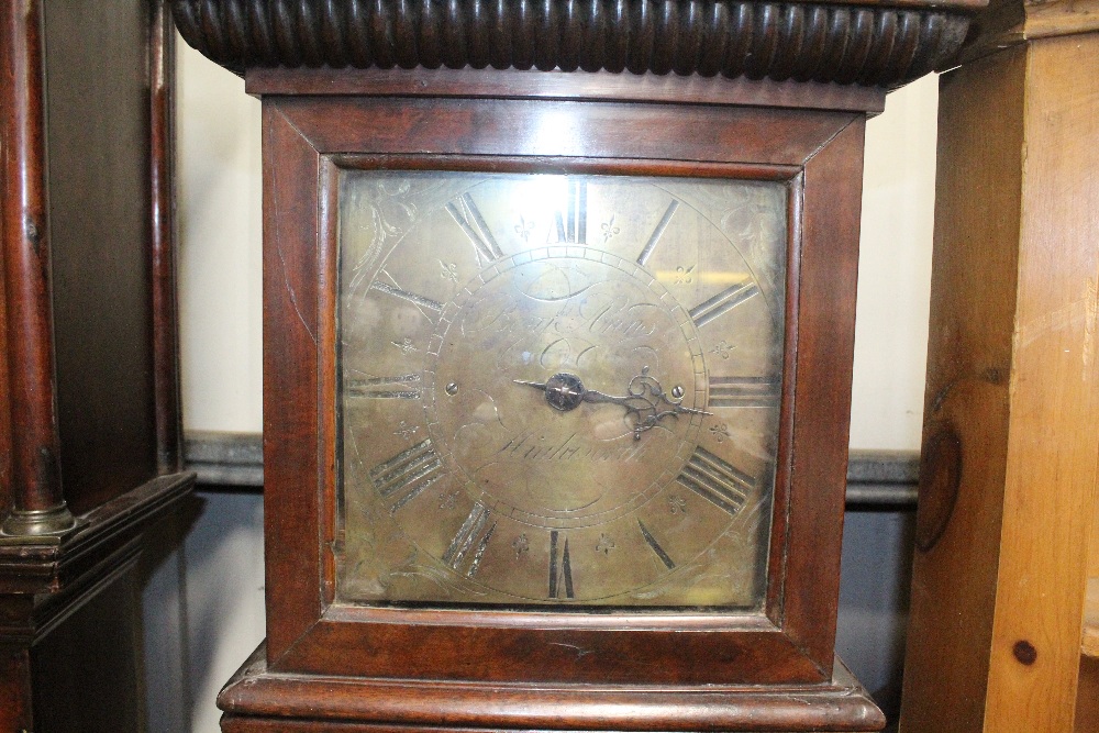 A 19th Century mahogany long cased clock with bras - Bild 2 aus 6