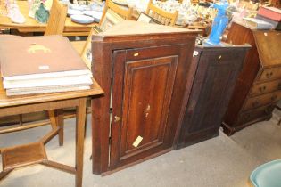 A 19th Century oak hanging corner cupboard AF