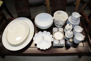 A quantity of various china to include serving pla