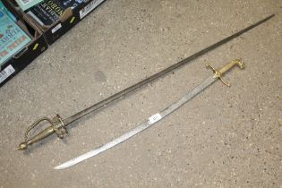 A pair of commemorative swords