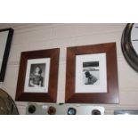 Two framed fashion prints, one by David Bailey