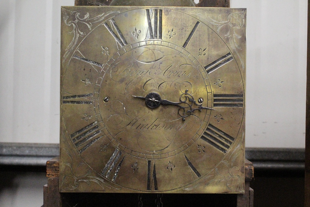 A 19th Century mahogany long cased clock with bras