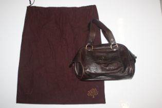 A Mulberry dark brown leather handbag