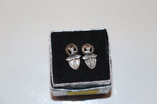 A pair of 925 silver Mackintosh style earrings