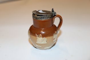 A miniature Royal Doulton Lambeth ware harvest jug