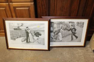 Two framed and glazed prints "The Sailors Goodbye"