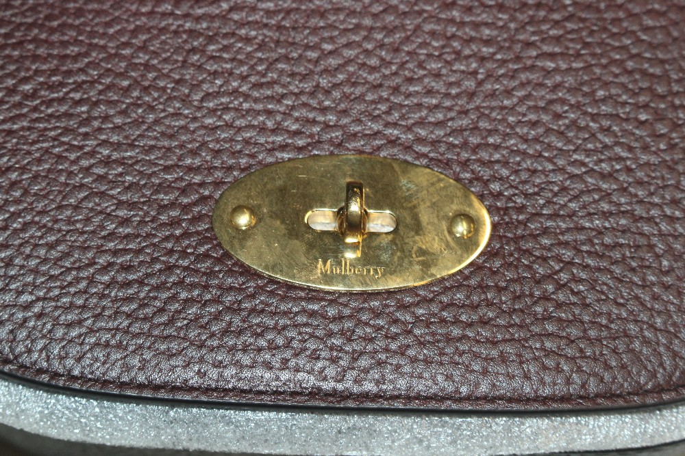 A Mulberry wine leather small Darley satchel bag - Bild 4 aus 9