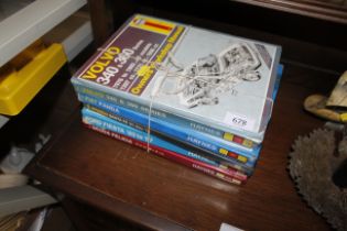 Five various Haynes manuals for Skoda, Ford, Hyund