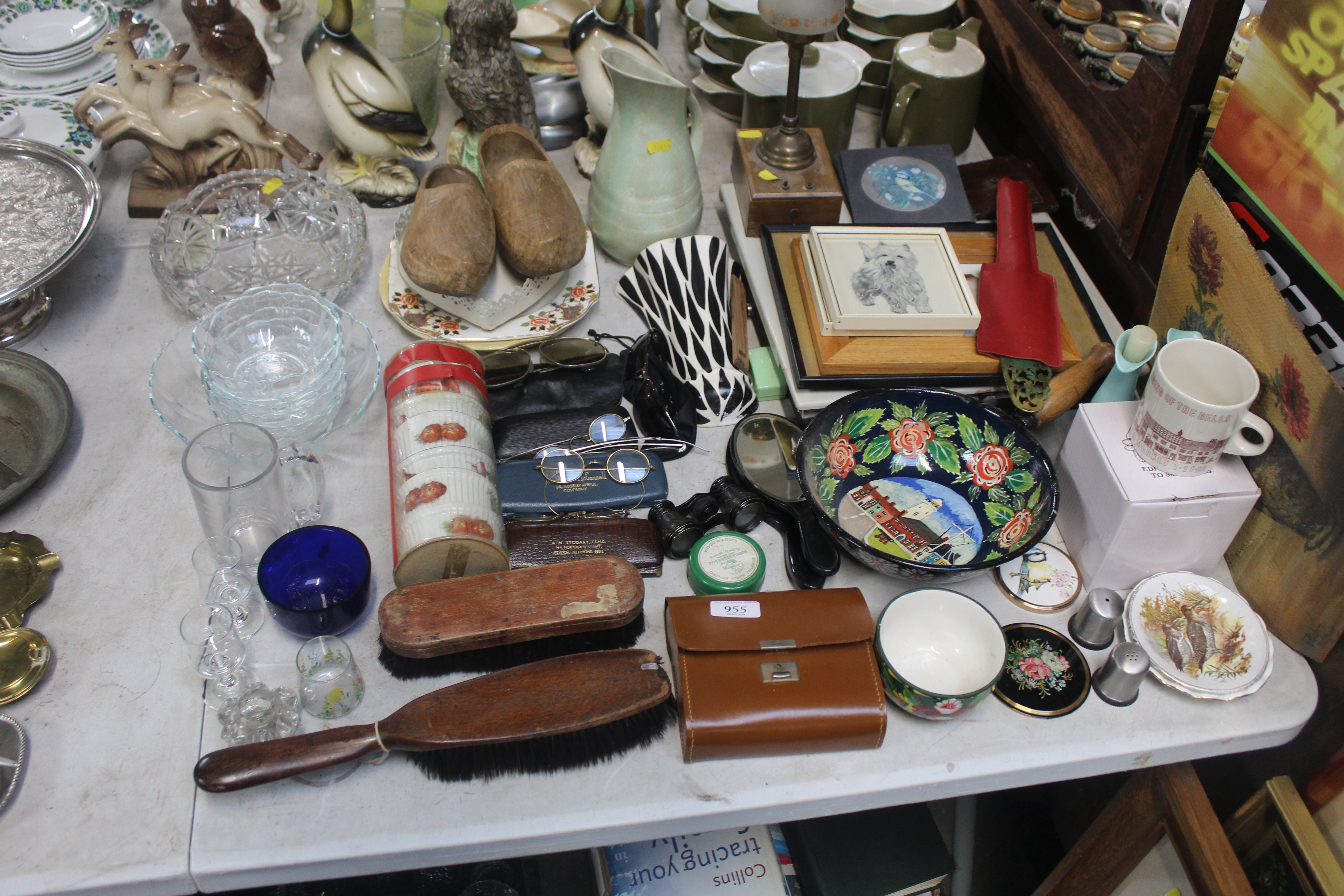 A quantity of various glassware, spectacles, opera