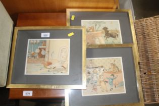 Three framed and glazed nursery prints