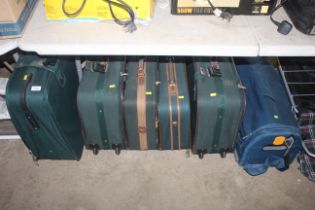 Six various travel cases