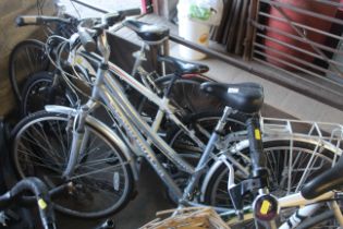 A ladies Claude Butler bicycle with front and rear