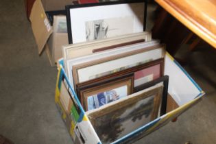 A quantity of various pictures and prints includin