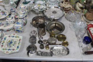 A quantity of various metal ware including a four