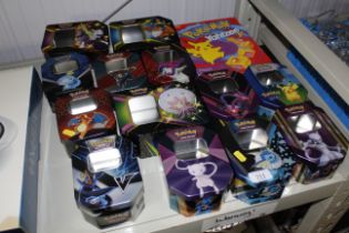 A collection of various Pokémon trading game card