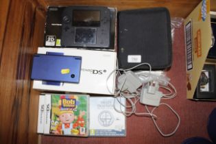 A Nintendo 2DS in original box, a Nintendo DS with