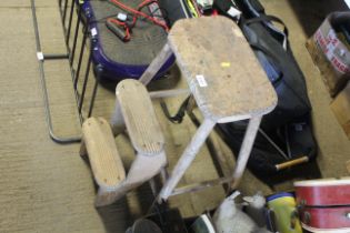 A wooden metamorphic stool/set of steps