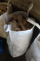 A bag of off-cut firewood