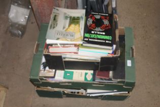 Three boxes of various paperback and hardback book