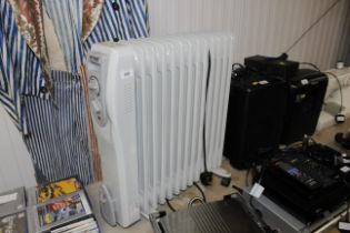 An Amos electric oil filled radiator