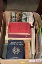 A box of miscellaneous paperback and hardback book