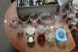 A quantity of various decorative glassware, vases