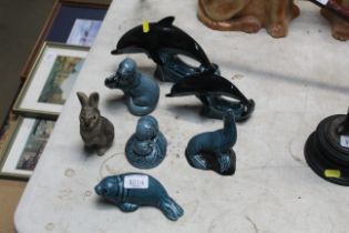 A quantity of Poole pottery animal ornaments