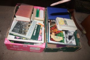 Two boxes of various books