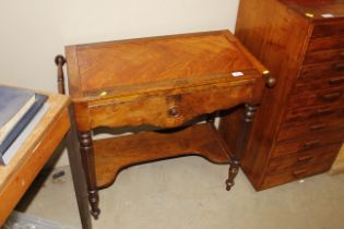 A Continental washstand with parquetry patterned top