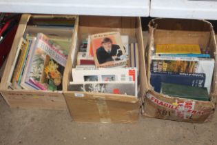 Three boxes of books some relating to gardening