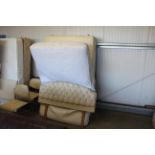 A double divan bed and mattress