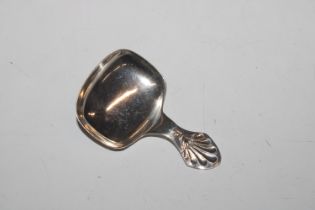 A silver caddy spoon, hallmarked Sheffield 1919, m