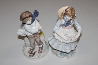 Two Coalport figurines "The Boy" and "Childhood Jo