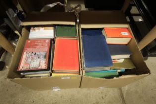 Two boxes of various books