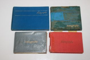 Four autograph books including 1960's footballers