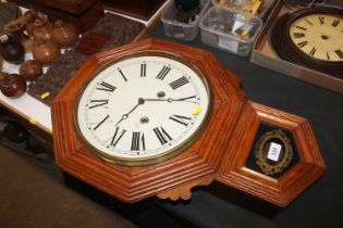 An Ansonia clock co spring driven two hole wall cl