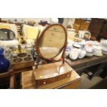 A 19th Century swing frame boxwood strung mirror r