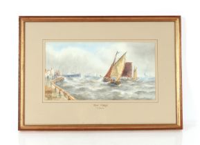 R Thomas, a pair of signed watercolours 'Outward b