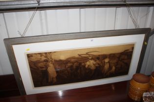 A framed and glazed lithograph, Robert Macbeth RA