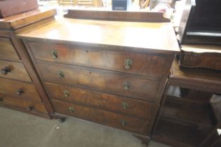 A 19th Century mahogany and cross banded chest fit