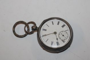 A silver cased pocket watch