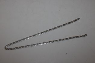 An 18' solid sterling silver curb link chain