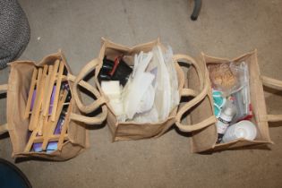 Three bags of craft related items including moulds