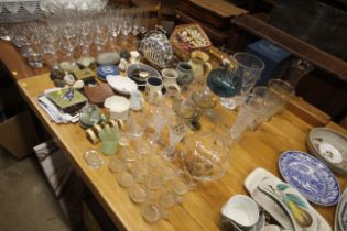 A quantity of various china and table glassware to