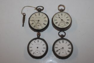 A Waltham silver cased pocket watch; a W. W. Kent