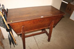 A 19th Century stained pine dough bin (woodworm pr