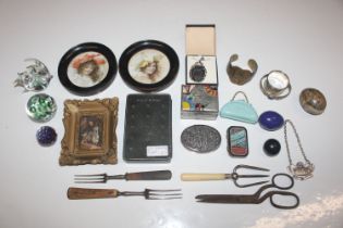 A box of small sundry items to include miniature p