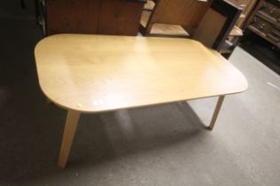 A oak coffee table